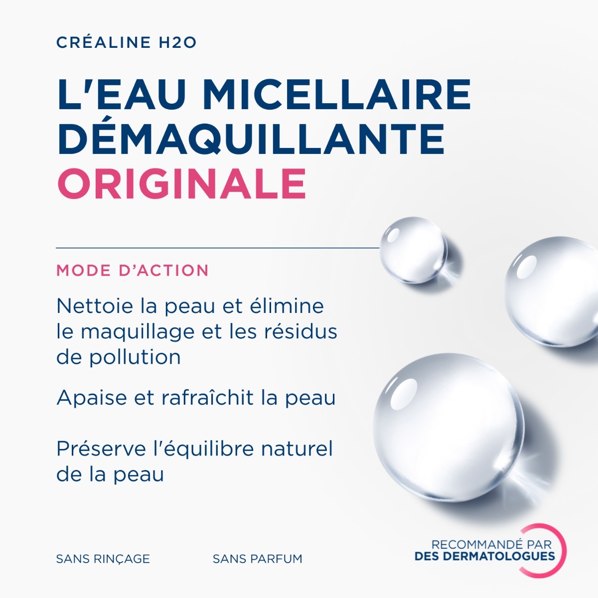 Créaline H20 Lot de 2 x 500ML - Instruction for use